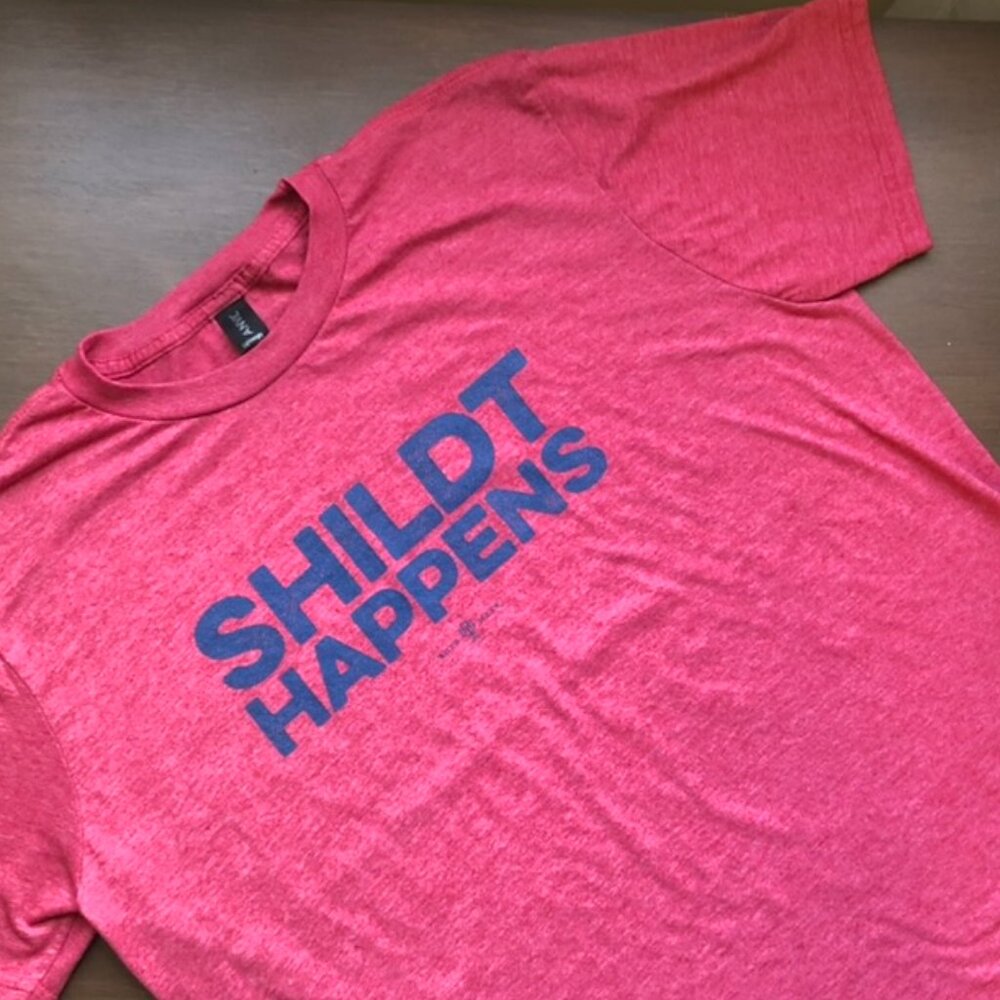 Roto Wear Schildt Happens Cardinal Tshirt